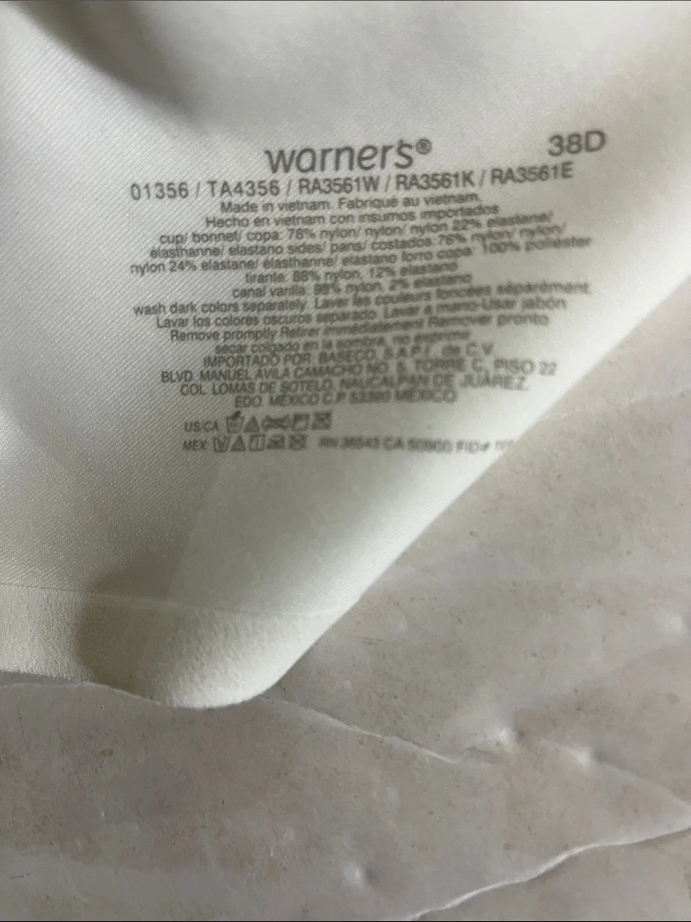 Warner's White Seamless T-Shirt Bra White Size 38D